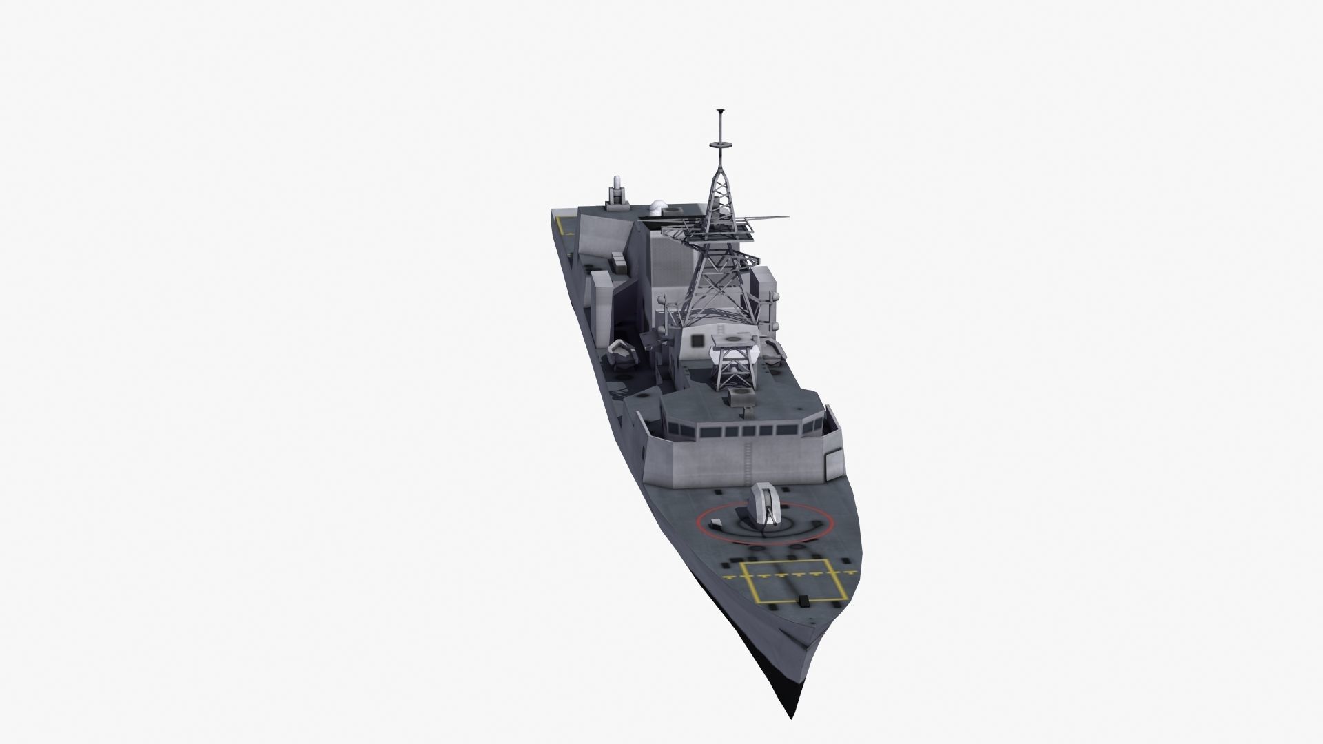 Halifax Frigate Low-poly 3D model_31