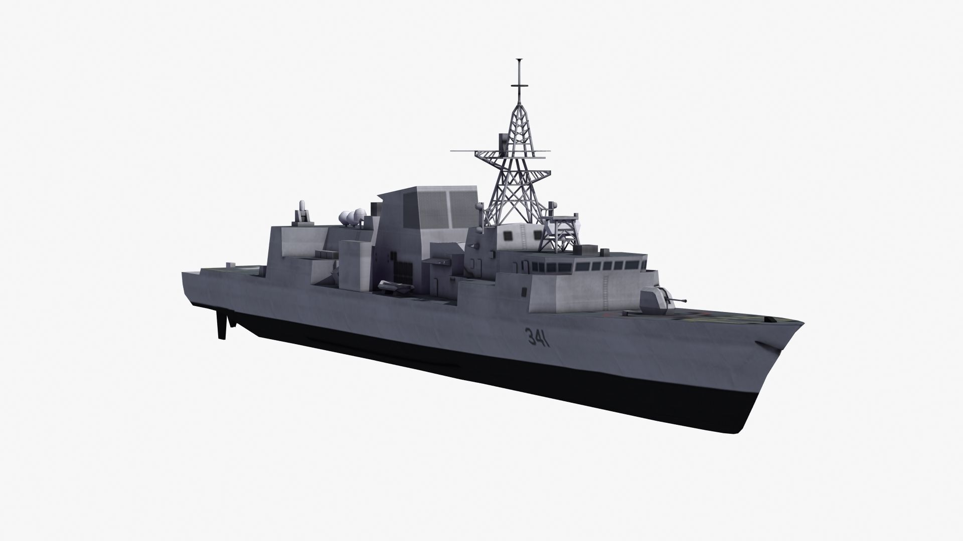 Halifax Frigate Low-poly 3D model_29