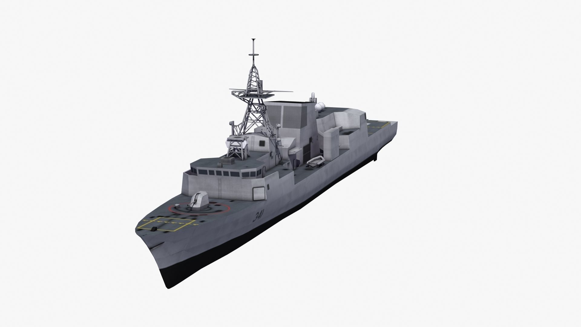 Halifax Frigate Low-poly 3D model_32