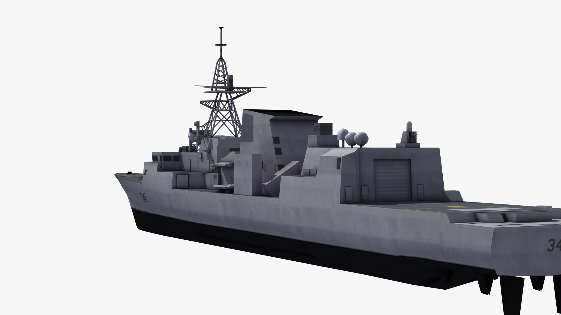 Halifax Frigate Low-poly 3D model_21