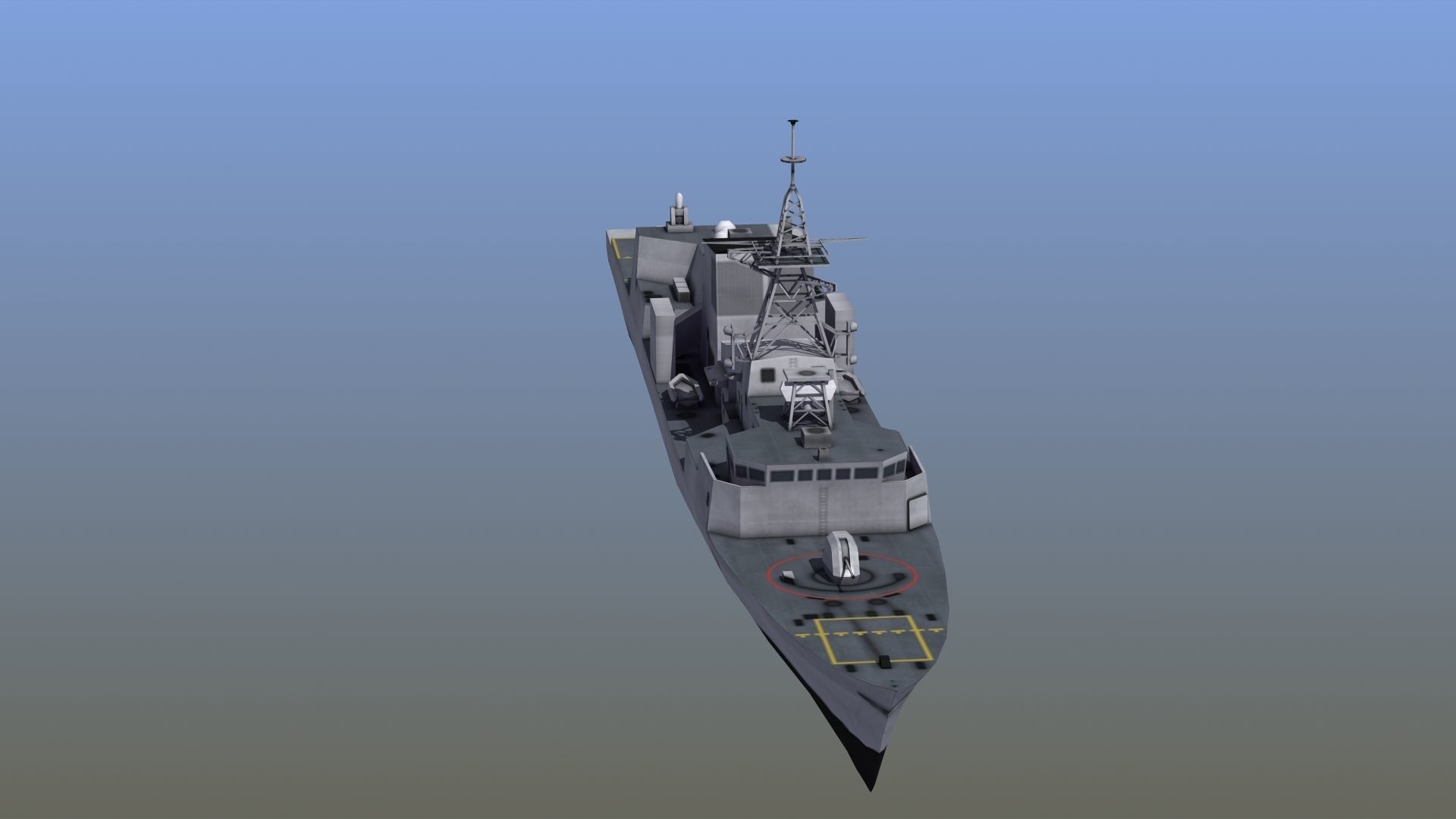 Halifax Frigate Low-poly 3D model_14