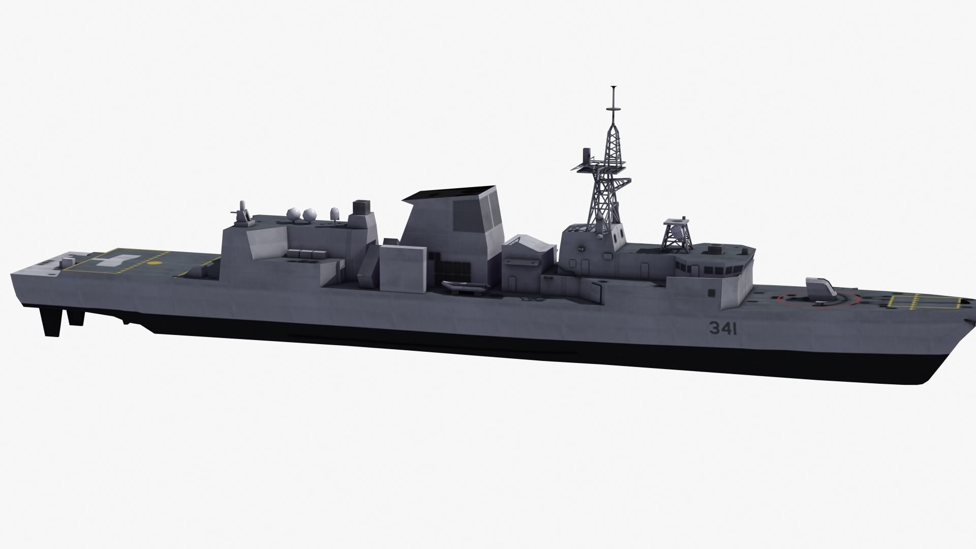 Halifax Frigate Low-poly 3D model_26