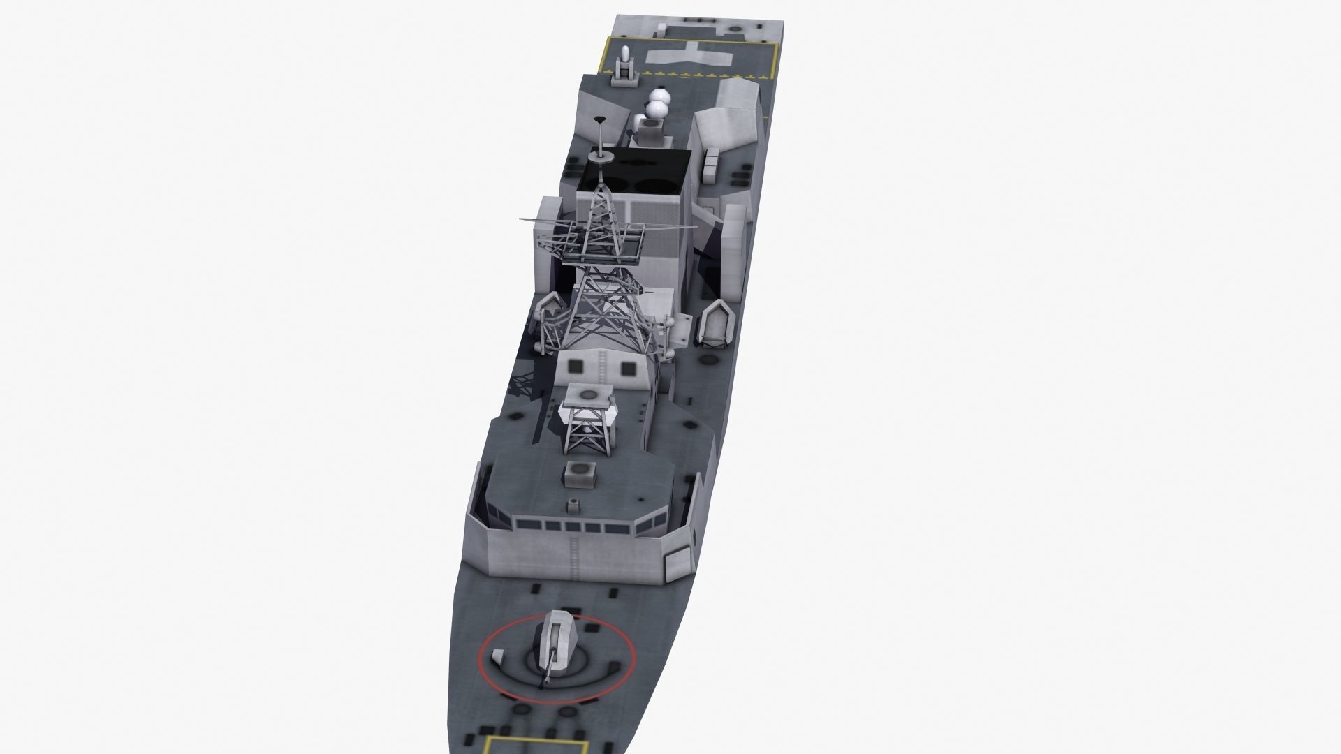 Halifax Frigate Low-poly 3D model_18