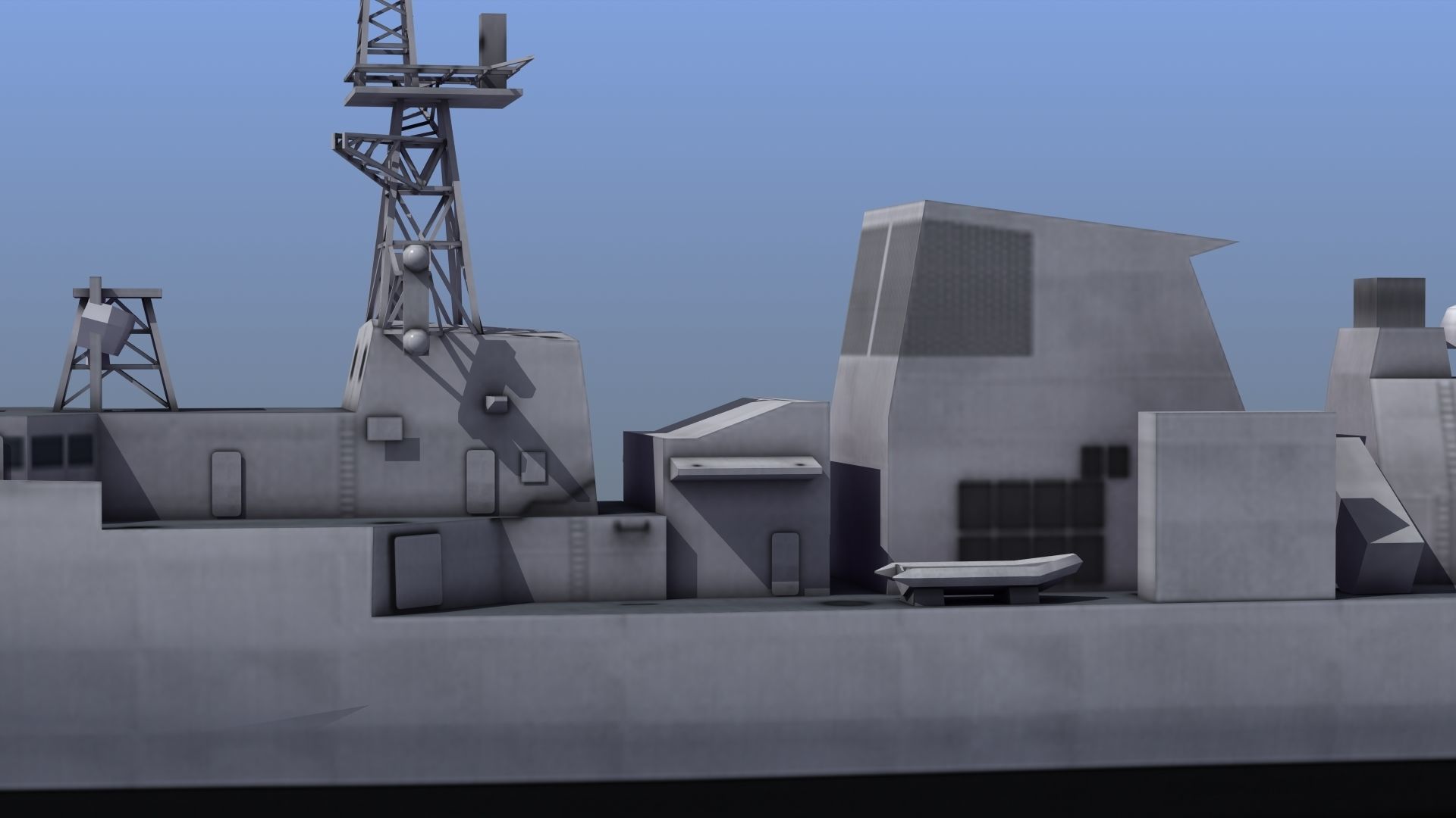 Halifax Frigate Low-poly 3D model_5