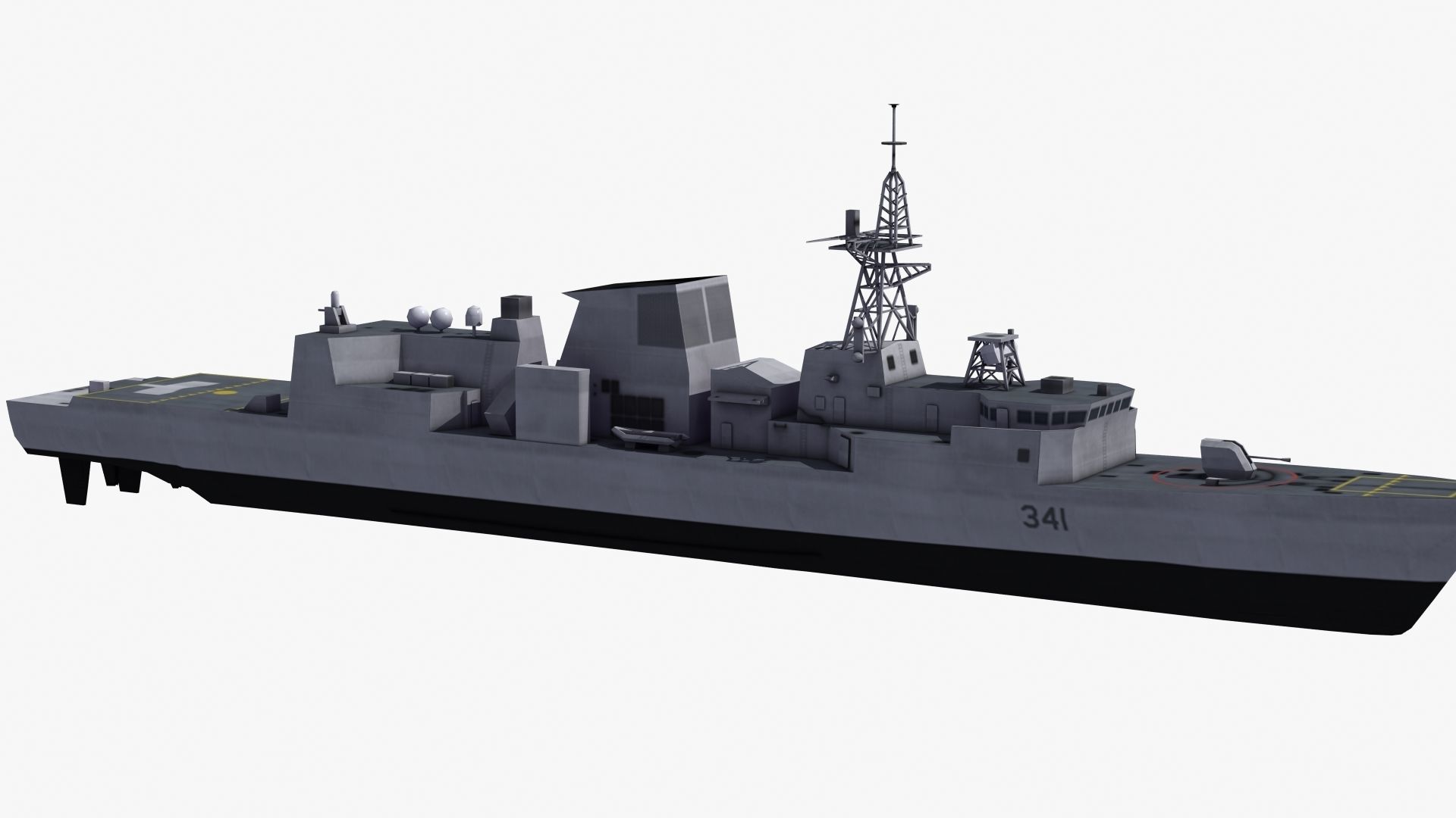 Halifax Frigate Low-poly 3D model_28