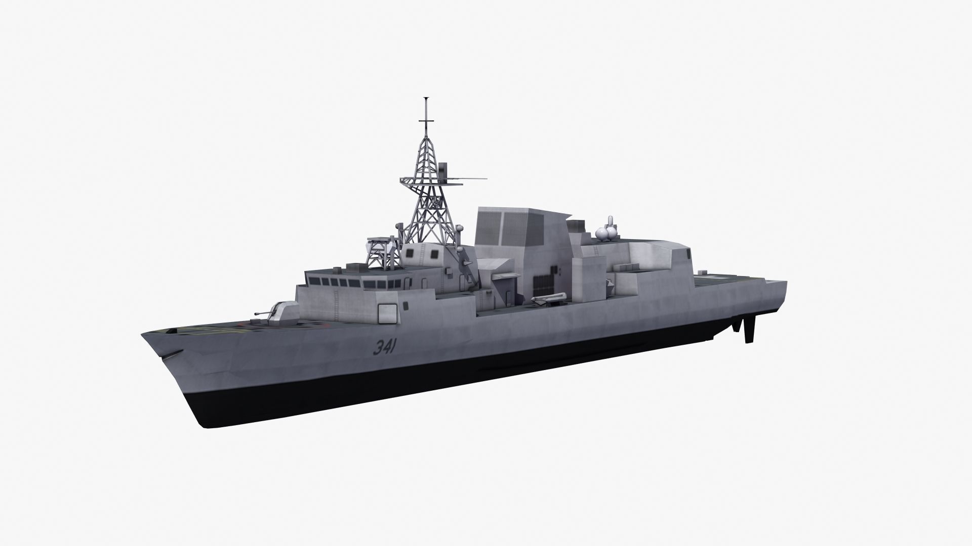Halifax Frigate Low-poly 3D model_33