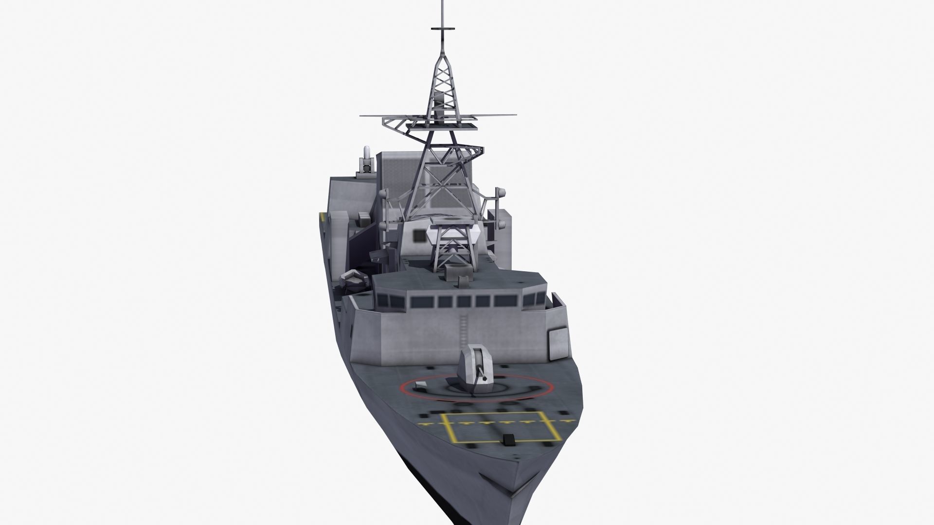 Halifax Frigate Low-poly 3D model_24