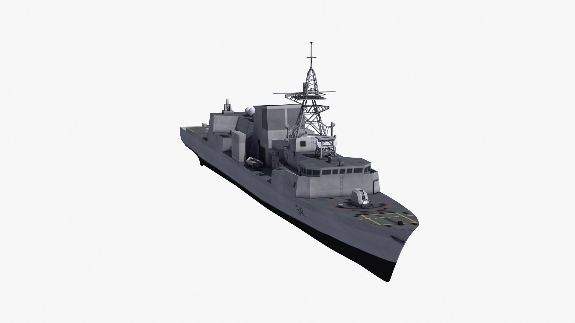 Halifax Frigate Low-poly 3D model_30