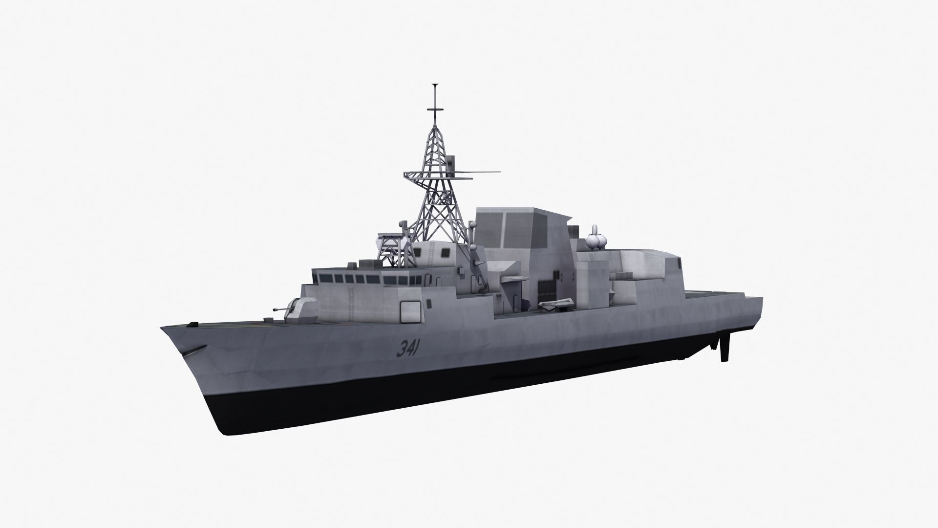 Halifax Frigate Low-poly 3D model_23