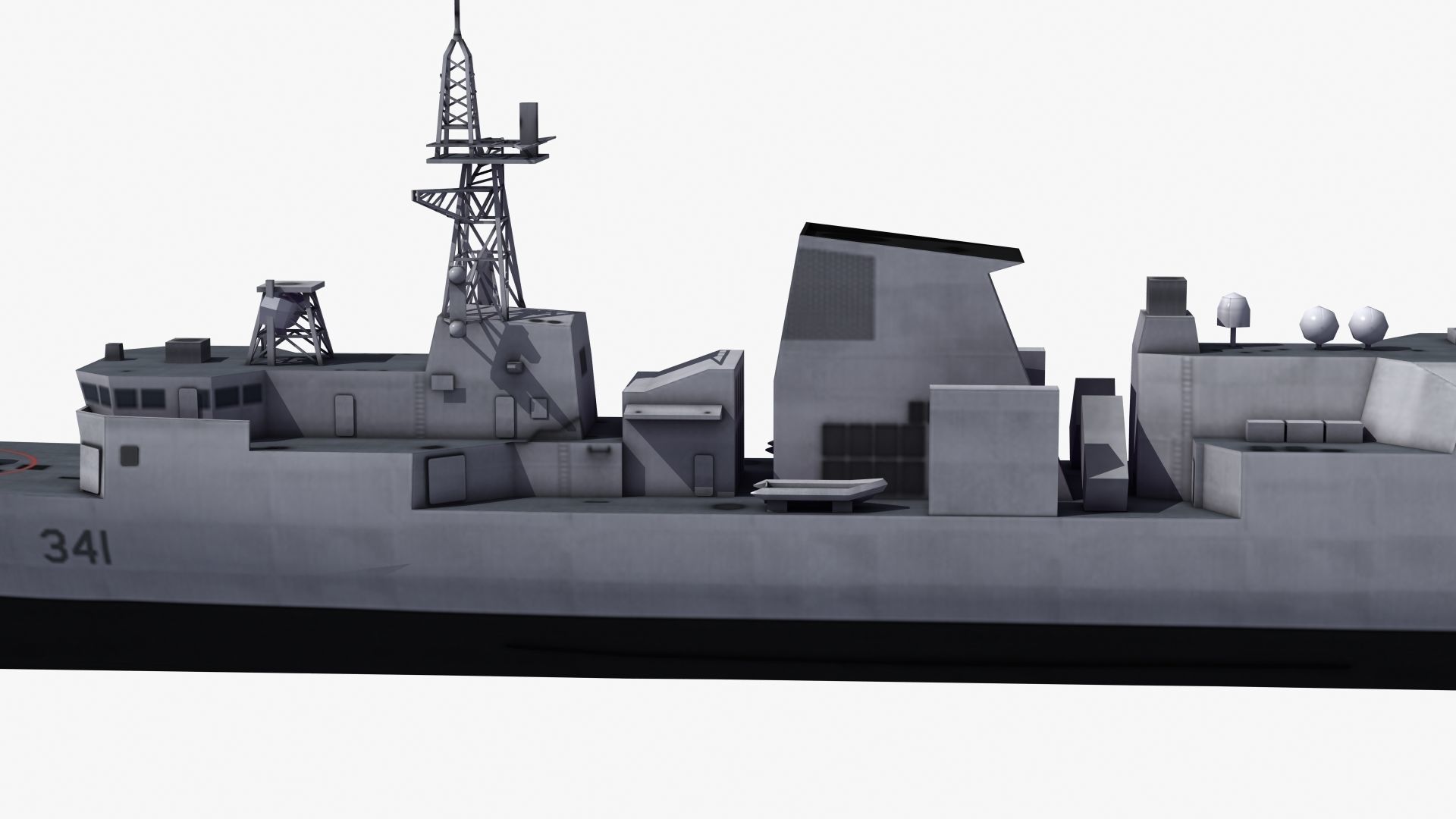 Halifax Frigate Low-poly 3D model_20
