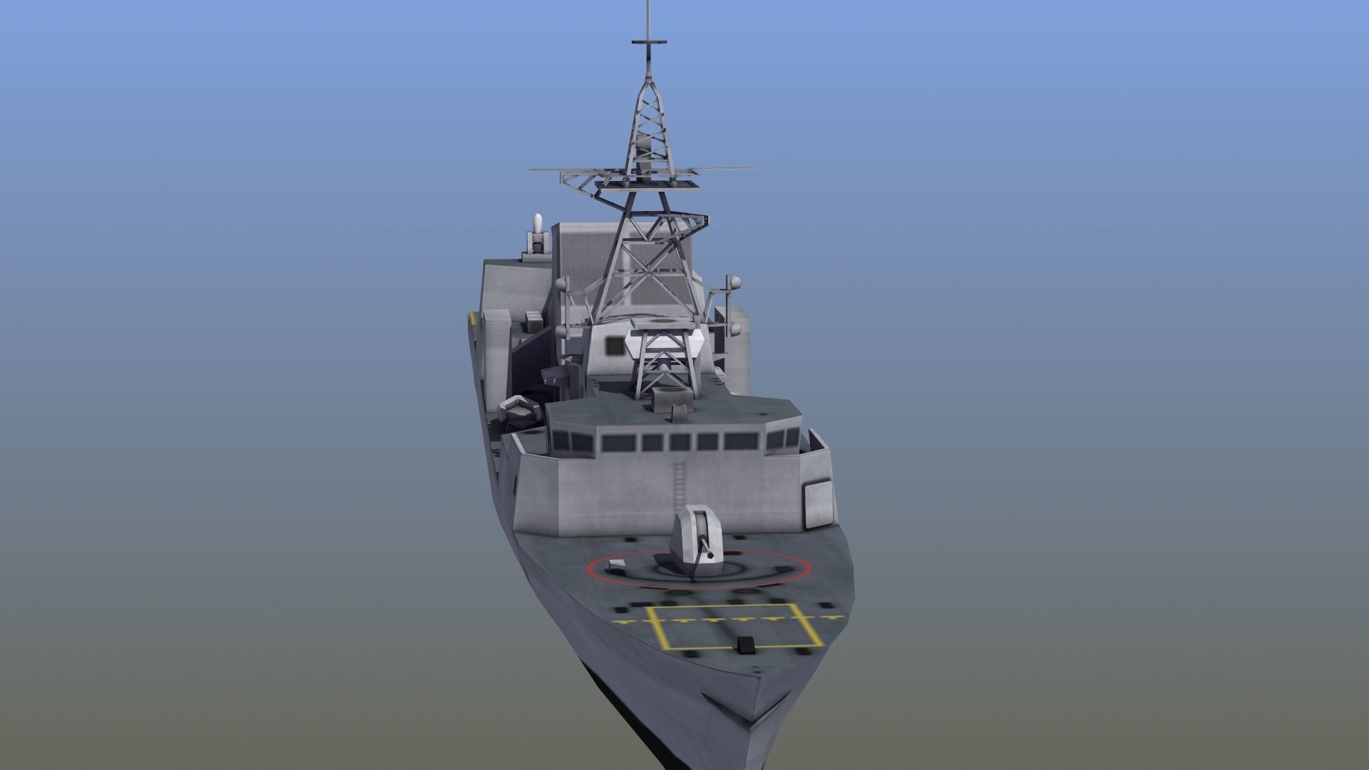 Halifax Frigate Low-poly 3D model_7