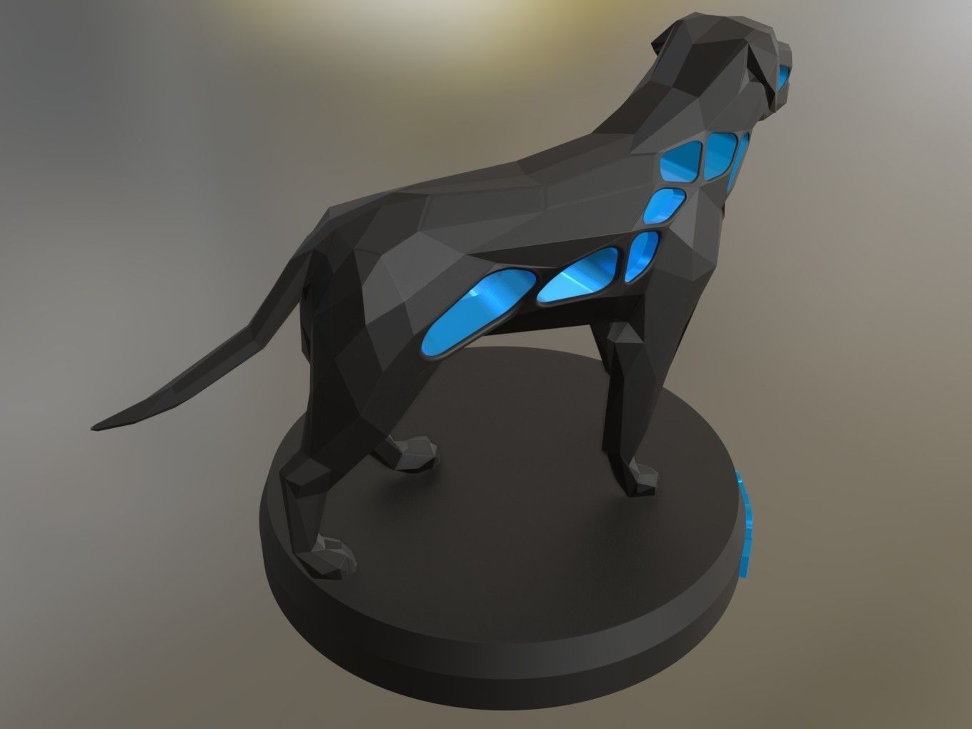 Voronoi English Mastiff Pose 3D print model_6