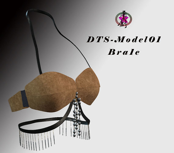DTS-Model01-Bra1E bra with chains Low-poly 3D model
