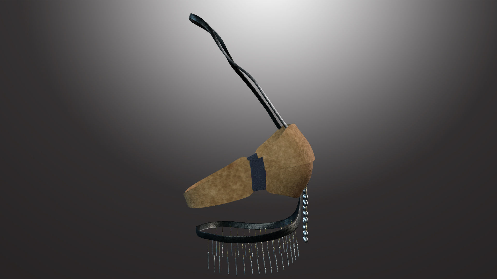 DTS-Model01-Bra1E bra with chains Low-poly 3D model_2