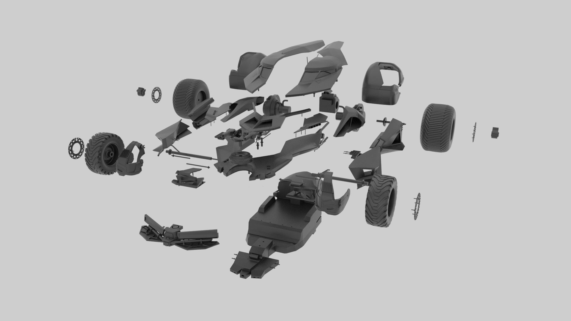 Batmobile  3d Printed 3D print model_5