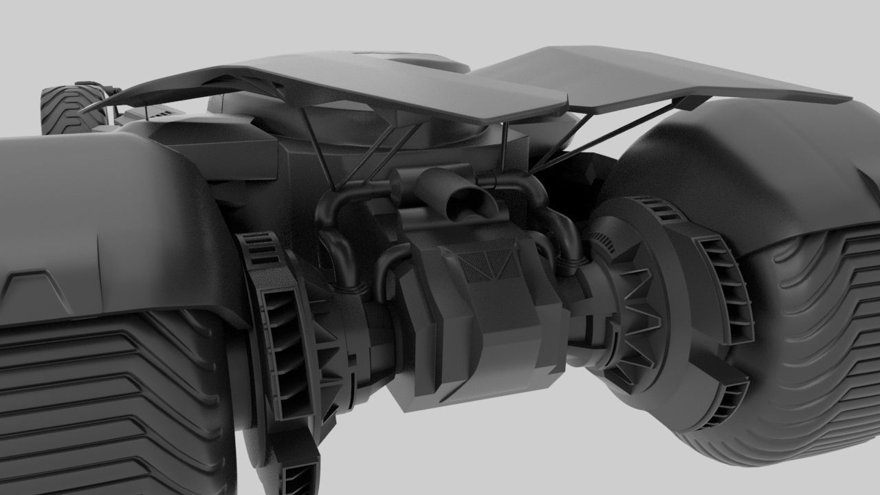 Batmobile  3d Printed 3D print model_50