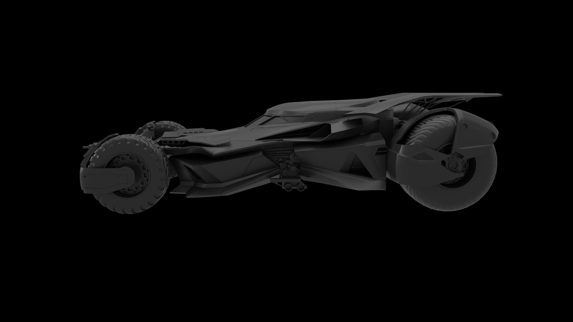 Batmobile  3d Printed 3D print model_2