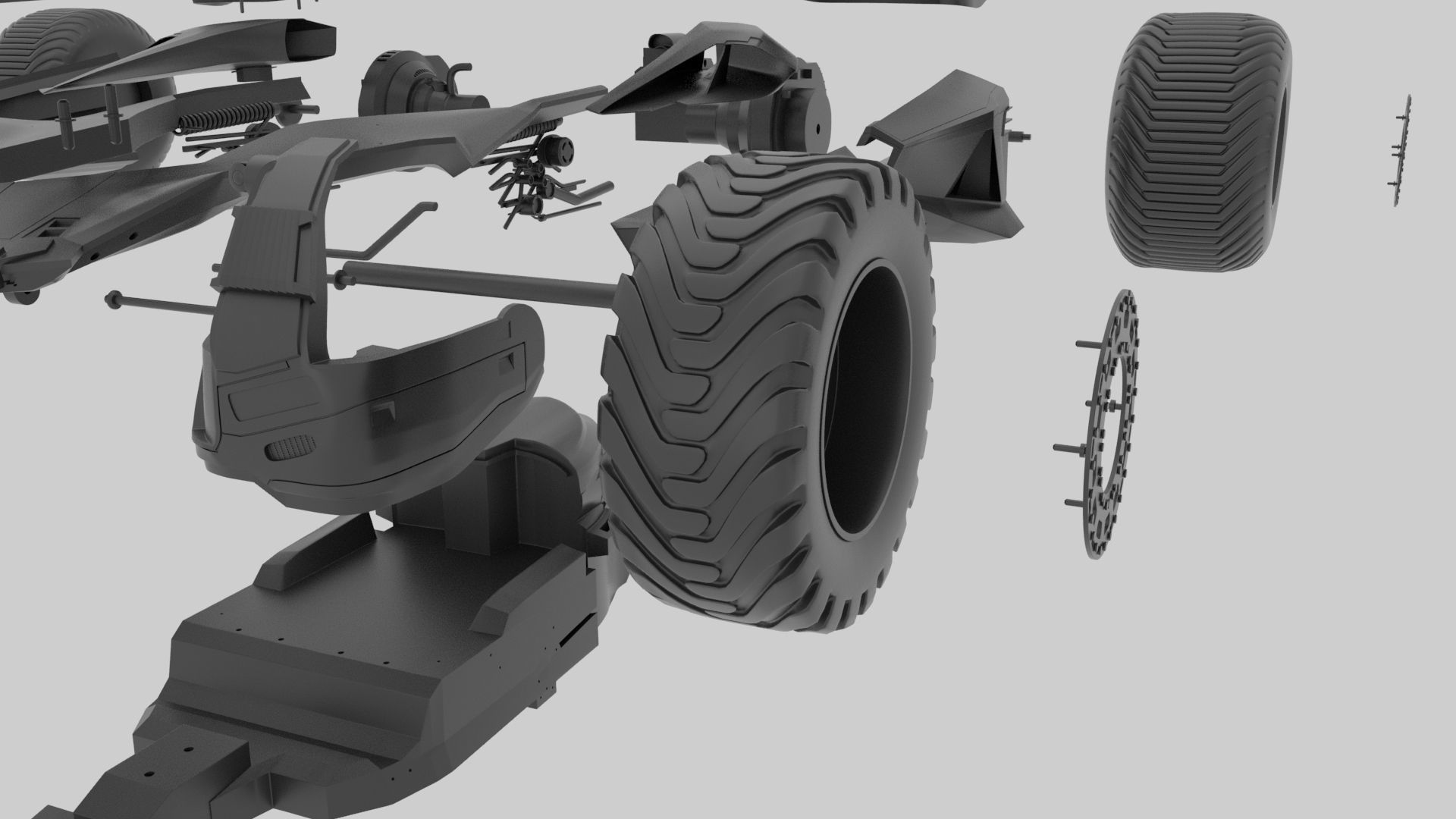 Batmobile  3d Printed 3D print model_6