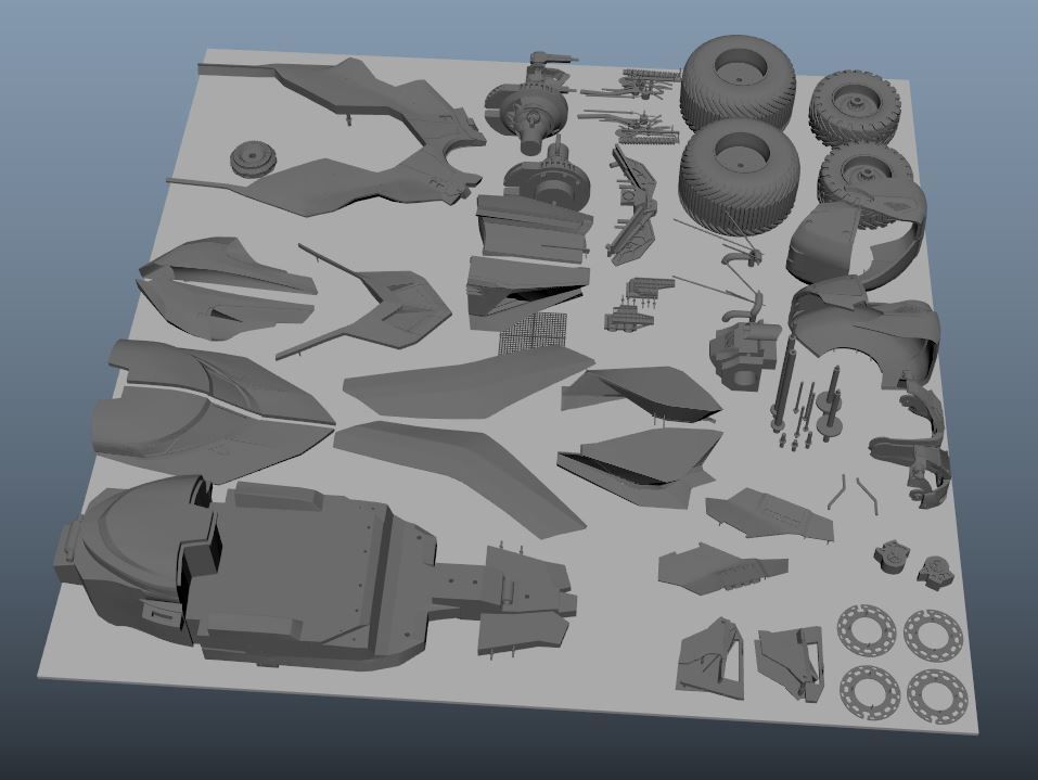 Batmobile  3d Printed 3D print model_4