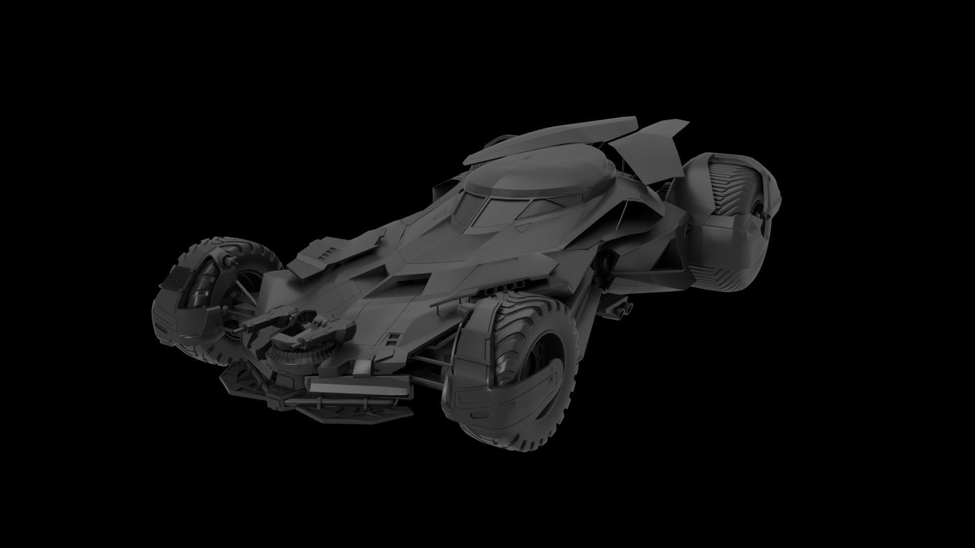 Batmobile  3d Printed 3D print model_1