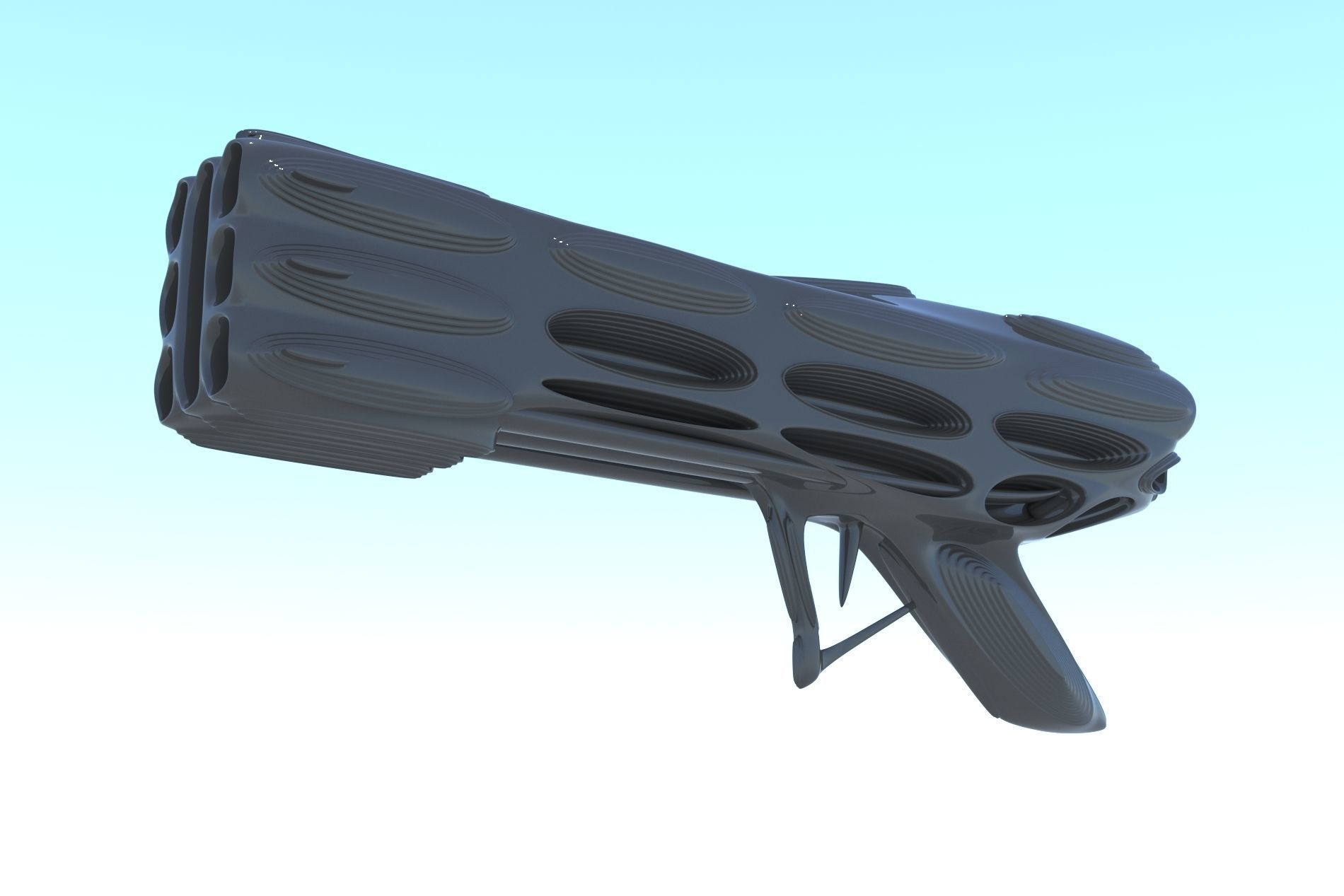 Gun SciFi Weapon 3D LowPoly Low-poly 3D model_20