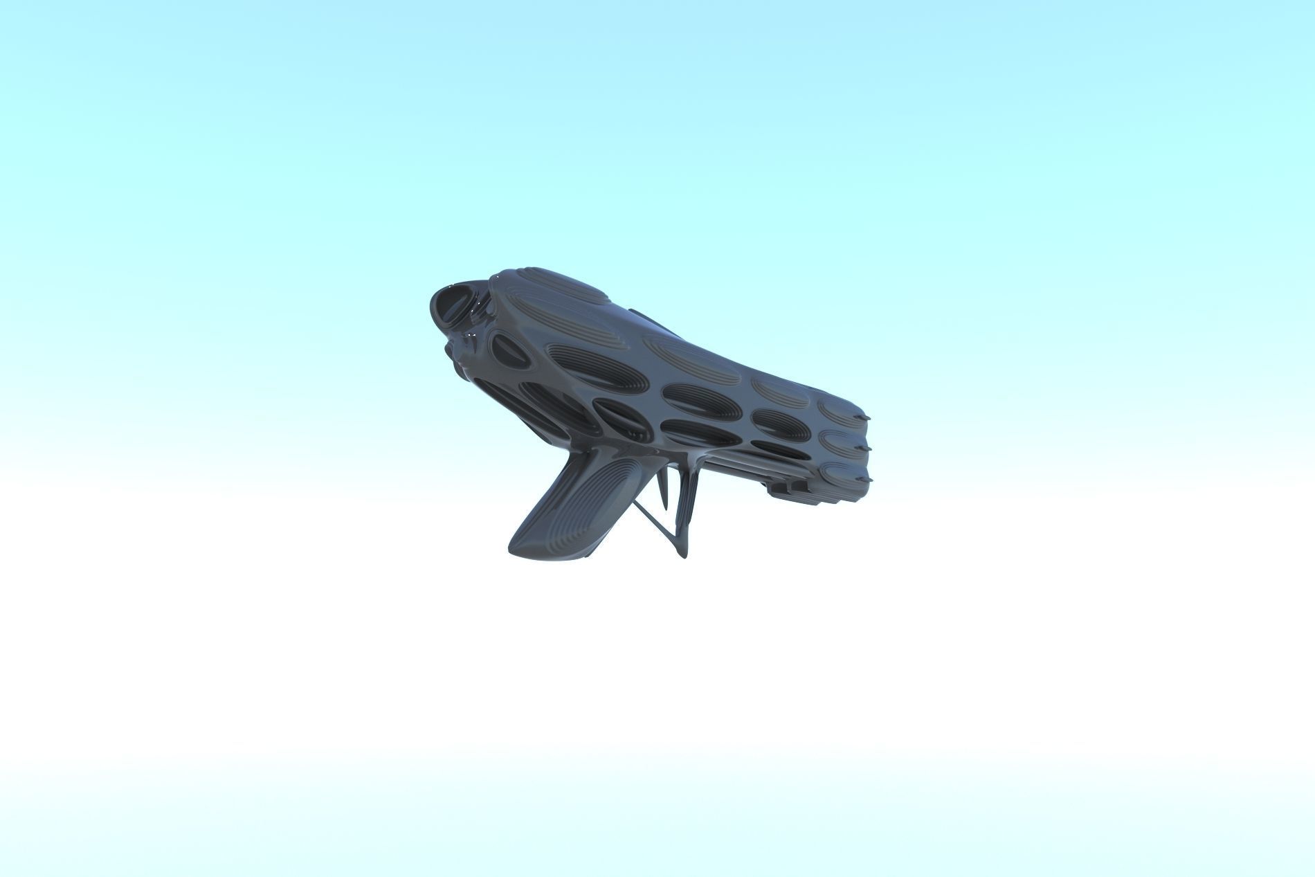 Gun SciFi Weapon 3D LowPoly Low-poly 3D model_18