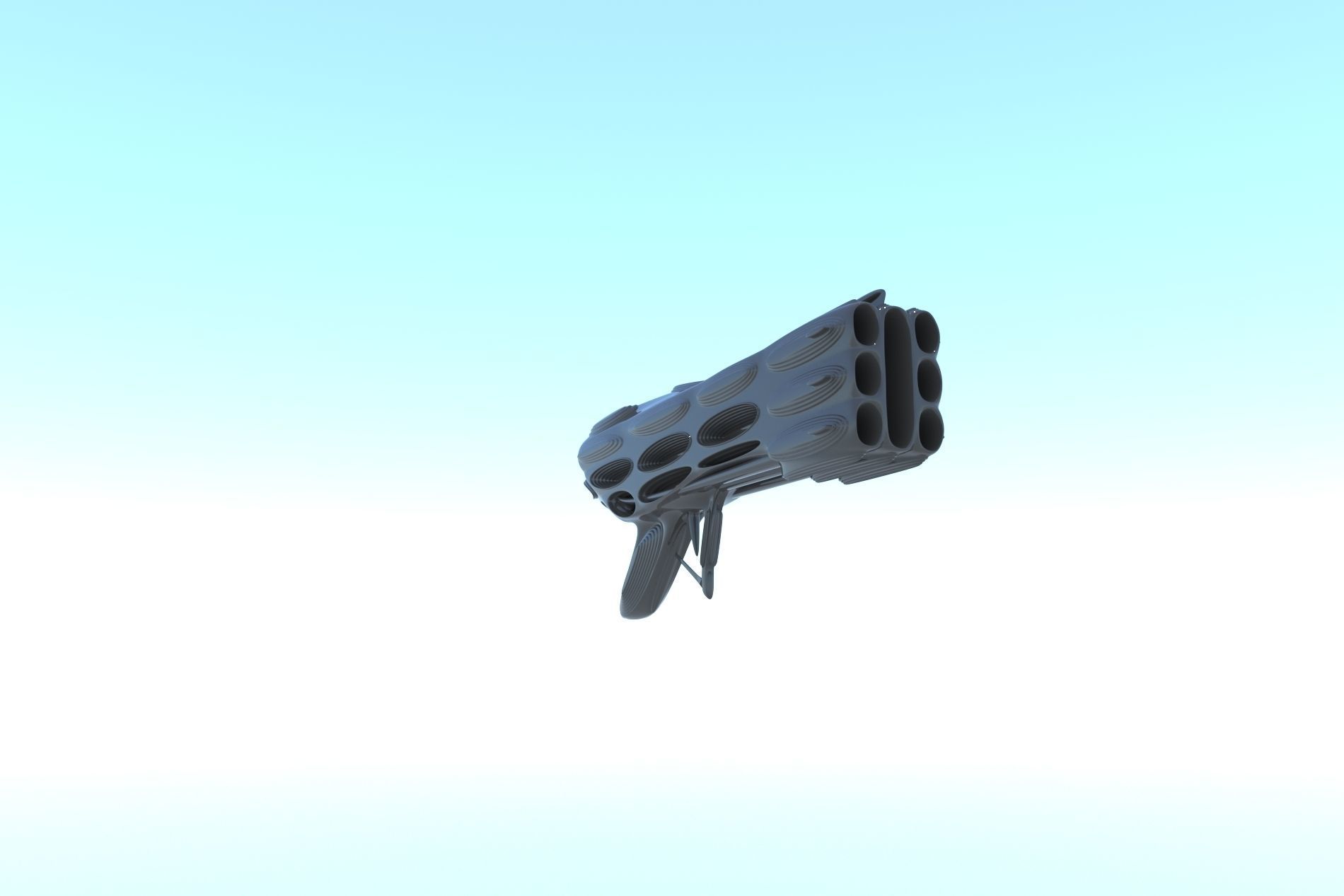 Gun SciFi Weapon 3D LowPoly Low-poly 3D model_16