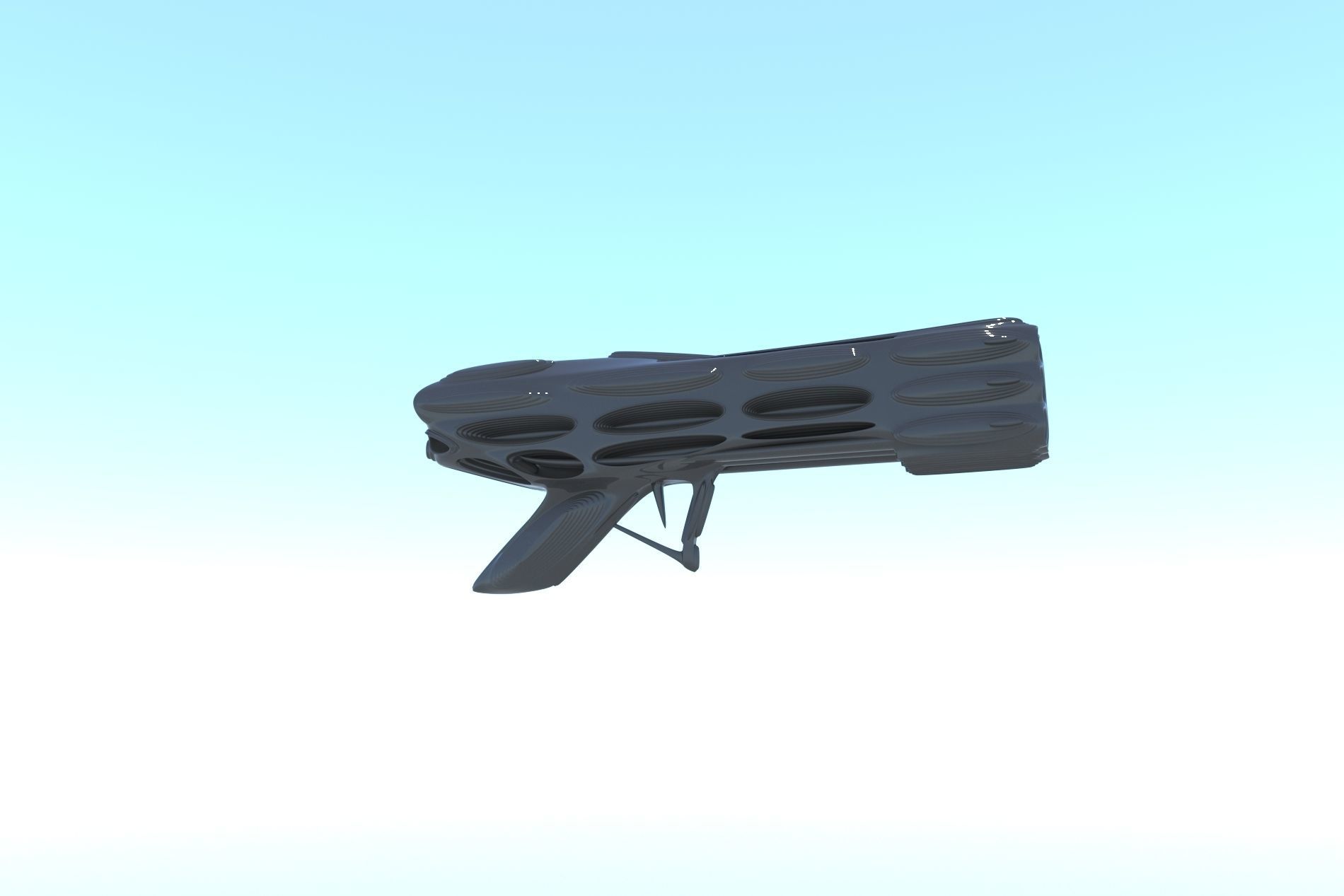 Gun SciFi Weapon 3D LowPoly Low-poly 3D model_17