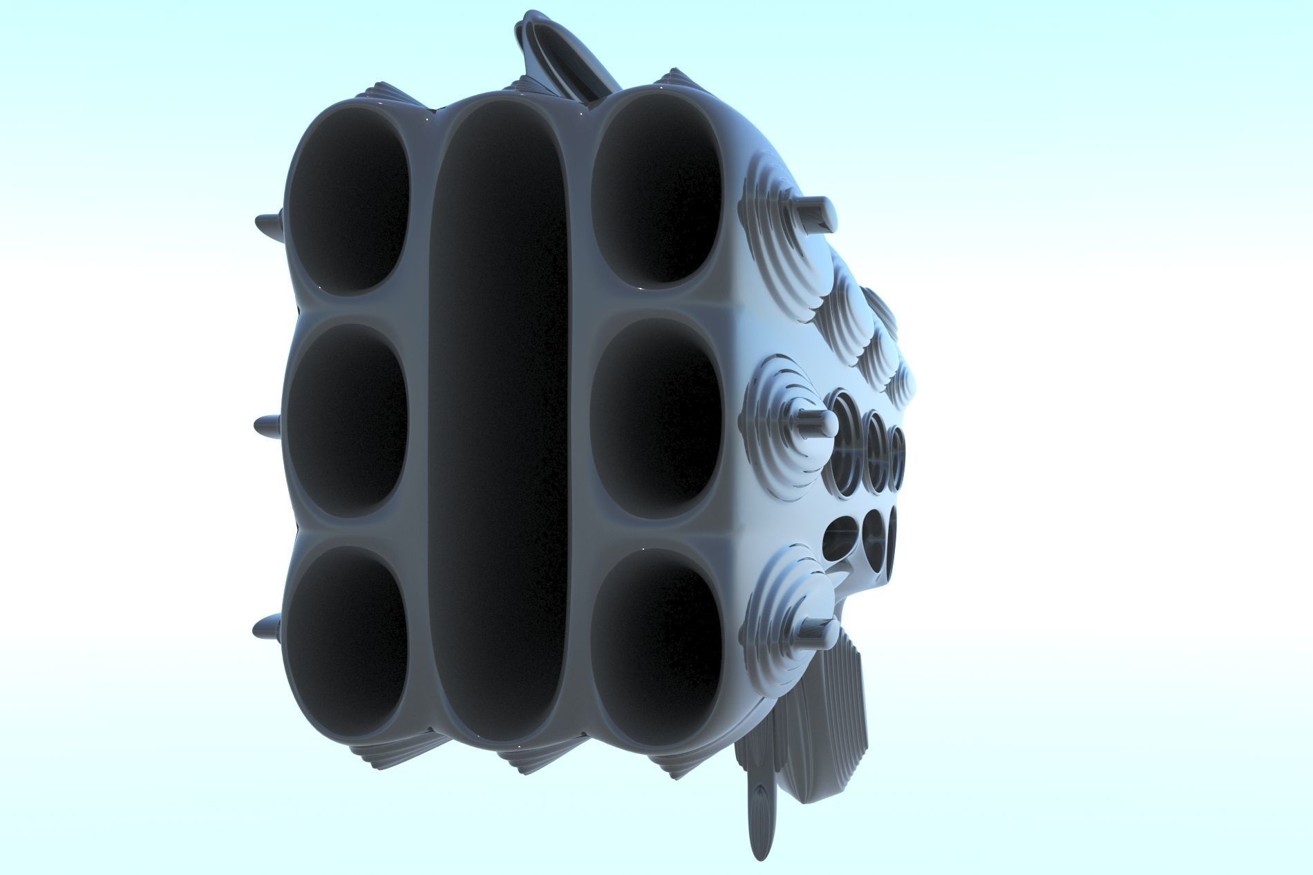 Gun SciFi Weapon 3D LowPoly Low-poly 3D model_19