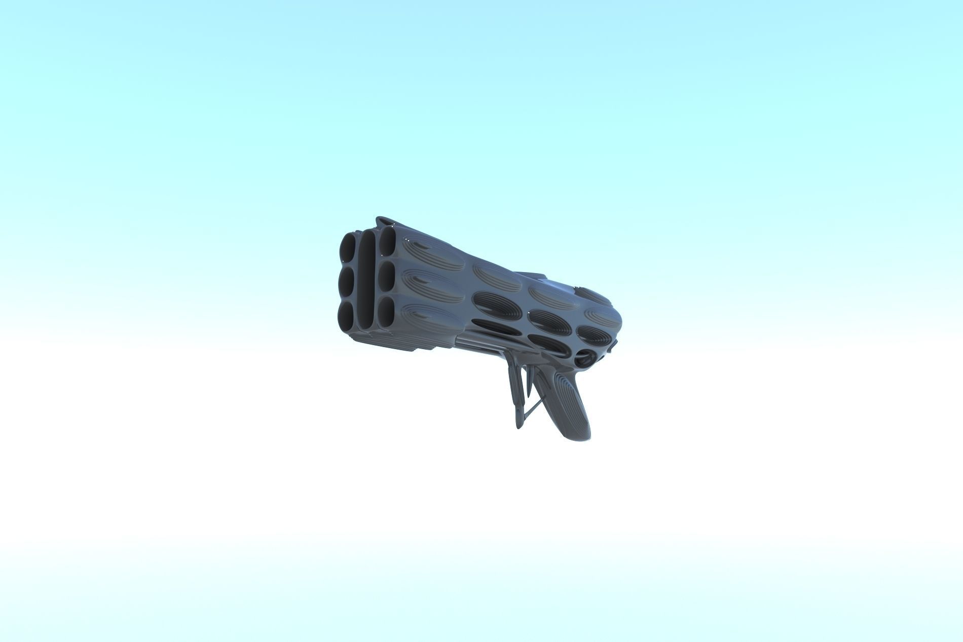 Gun SciFi Weapon 3D LowPoly Low-poly 3D model_14