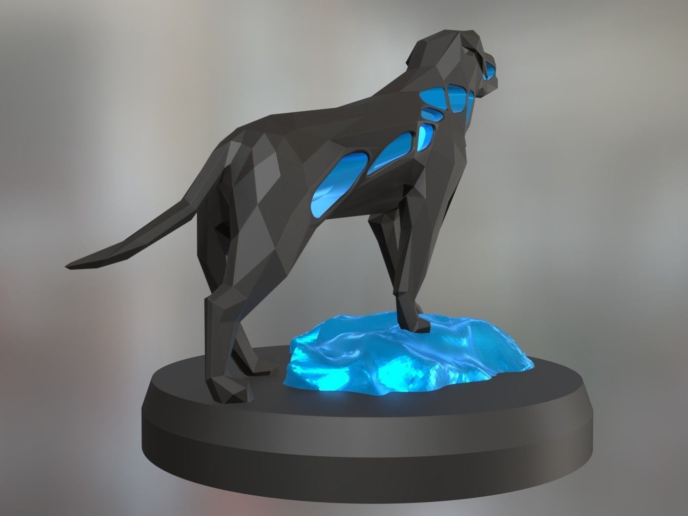 Voronoi English Mastiff Rock 3D print model_4