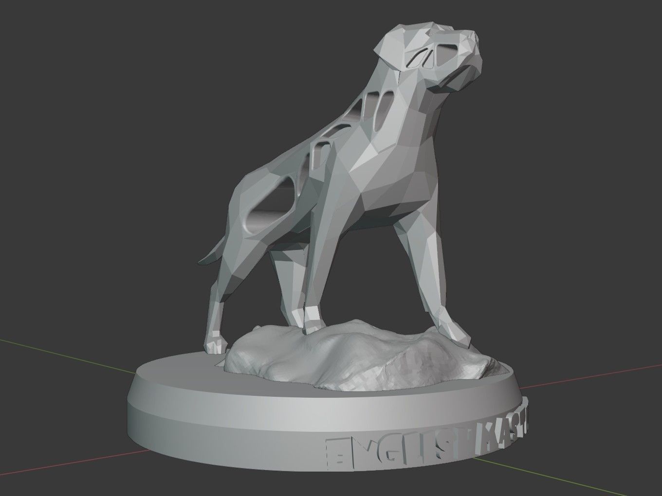Voronoi English Mastiff Rock 3D print model_9