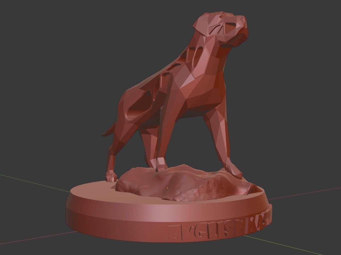 Voronoi English Mastiff Rock 3D print model_12