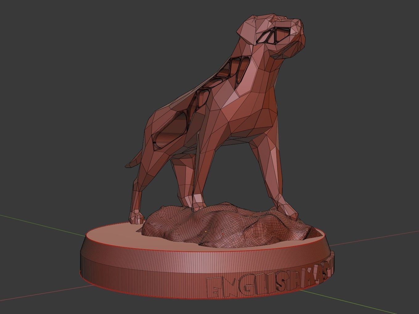Voronoi English Mastiff Rock 3D print model_11