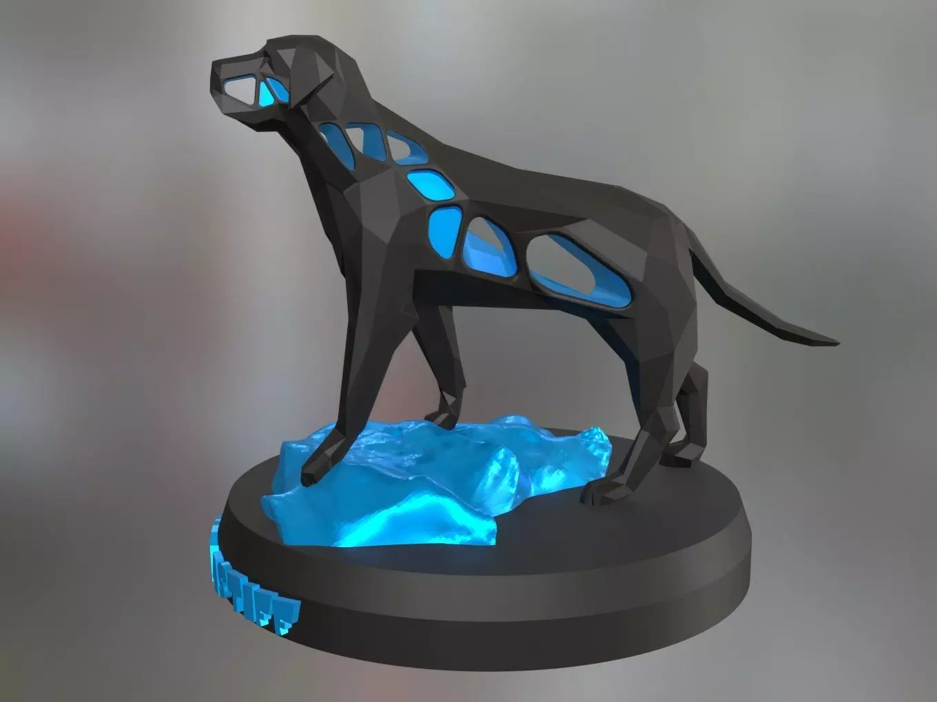 Voronoi English Mastiff Rock 3D print model_0