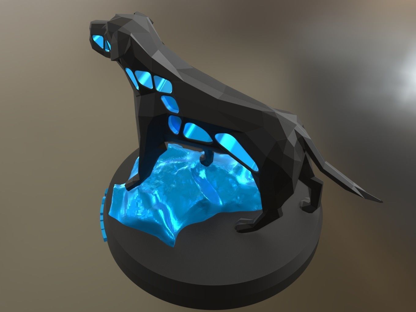 Voronoi English Mastiff Rock 3D print model_5