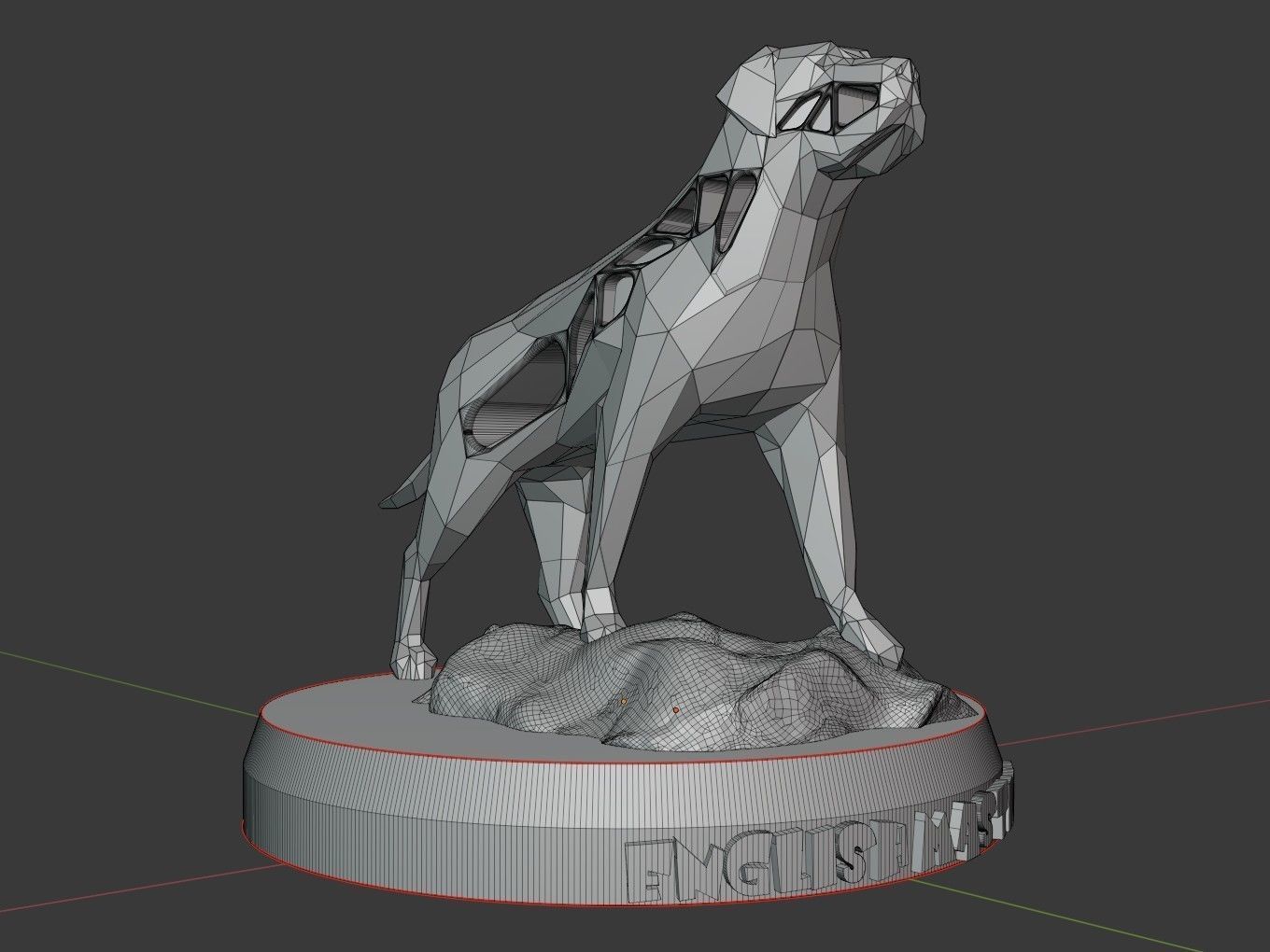 Voronoi English Mastiff Rock 3D print model_10