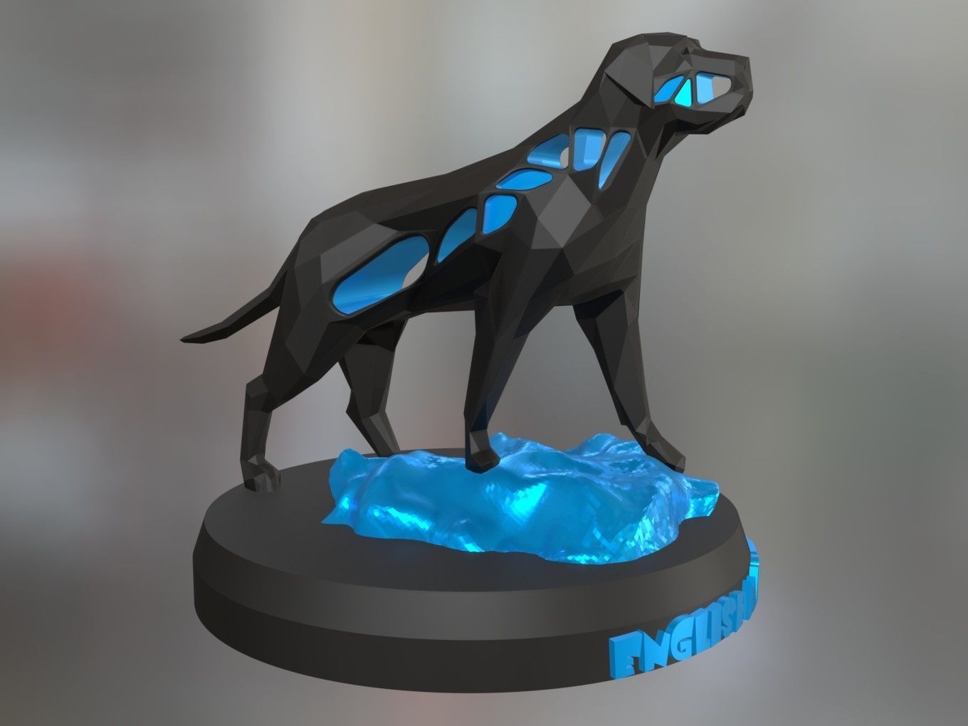 Voronoi English Mastiff Rock 3D print model_3