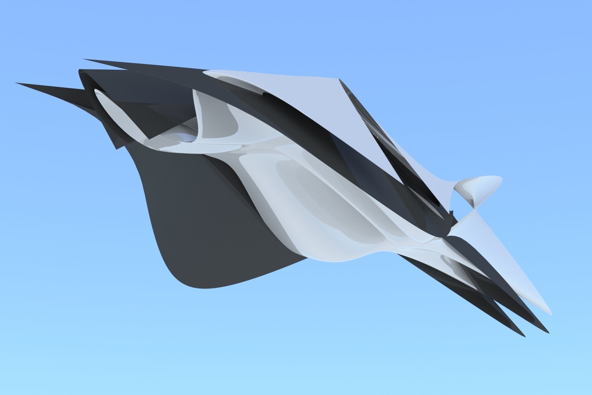 Spaceship Racer 3D Sci-Fi  Low-poly 3D model_1