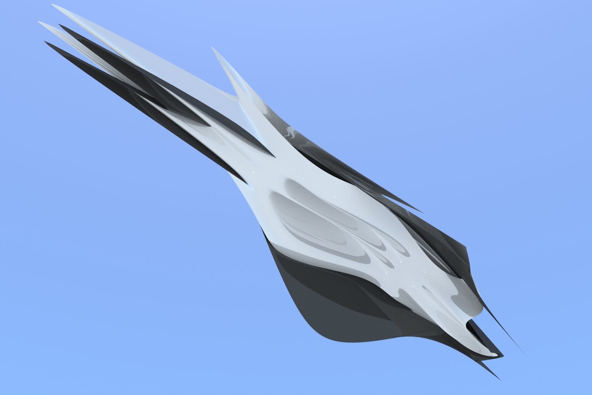 Spaceship Racer 3D Sci-Fi  Low-poly 3D model_16