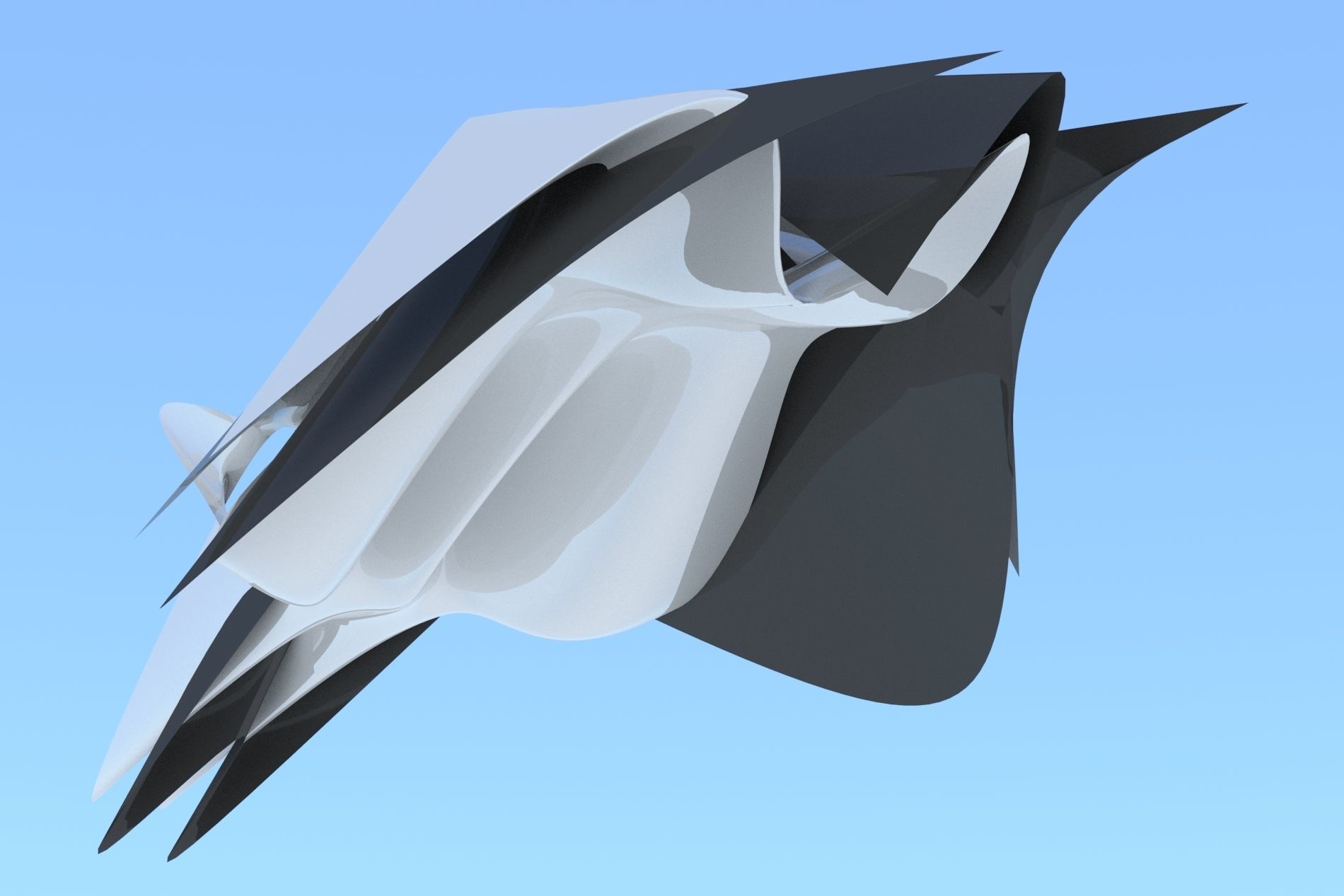Spaceship Racer 3D Sci-Fi  Low-poly 3D model_7