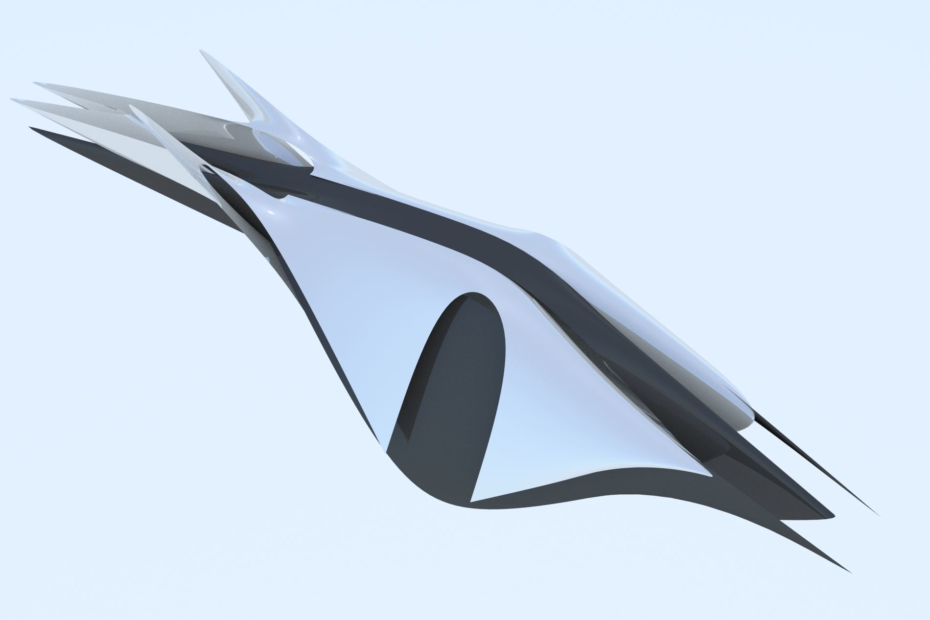 Spaceship Racer 3D Sci-Fi  Low-poly 3D model_3