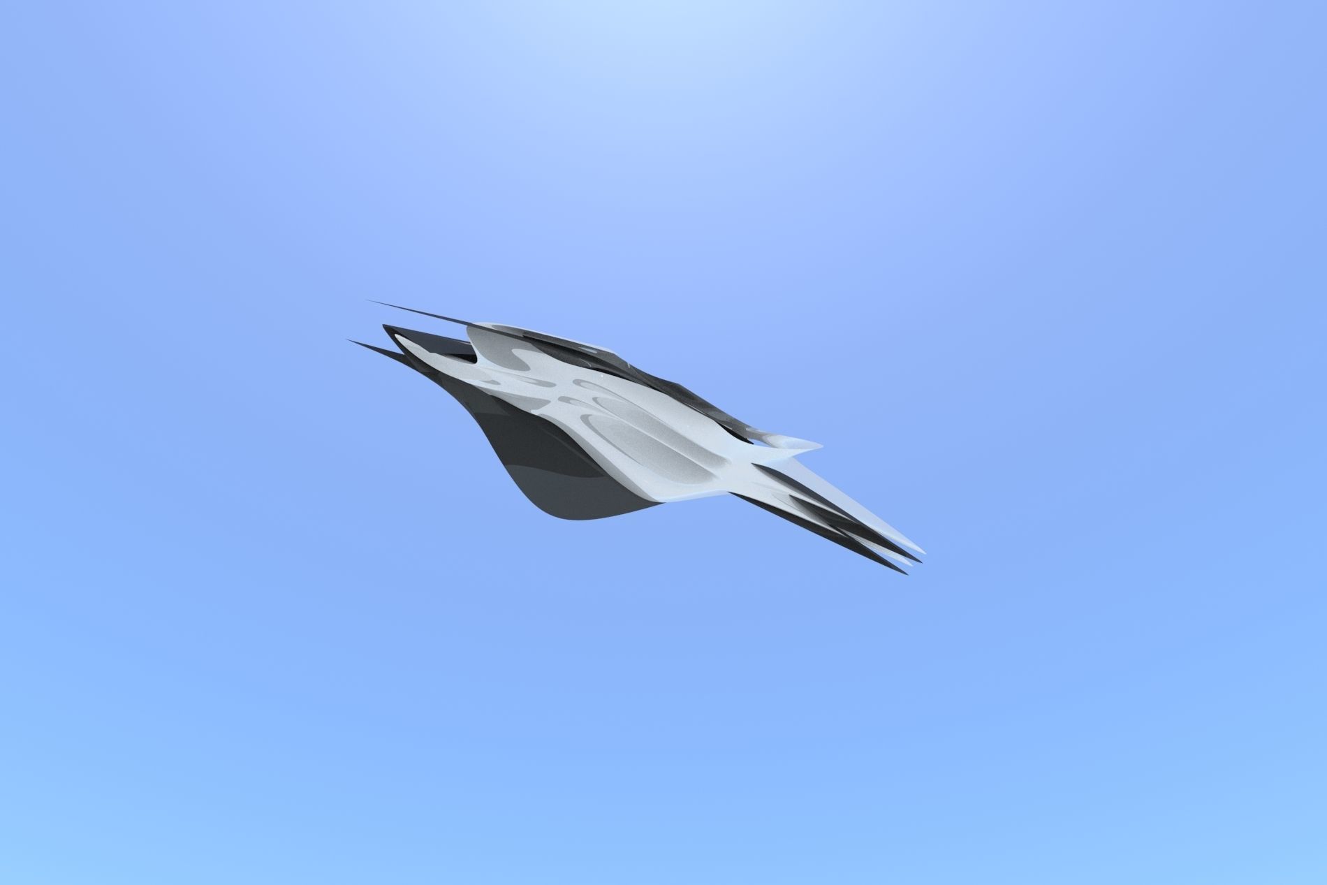 Spaceship Racer 3D Sci-Fi  Low-poly 3D model_13