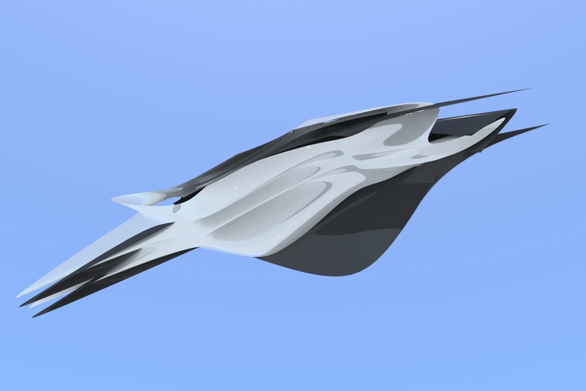 Spaceship Racer 3D Sci-Fi  Low-poly 3D model_14