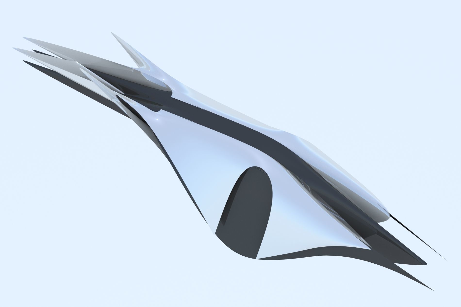 Spaceship Racer 3D Sci-Fi  Low-poly 3D model_19