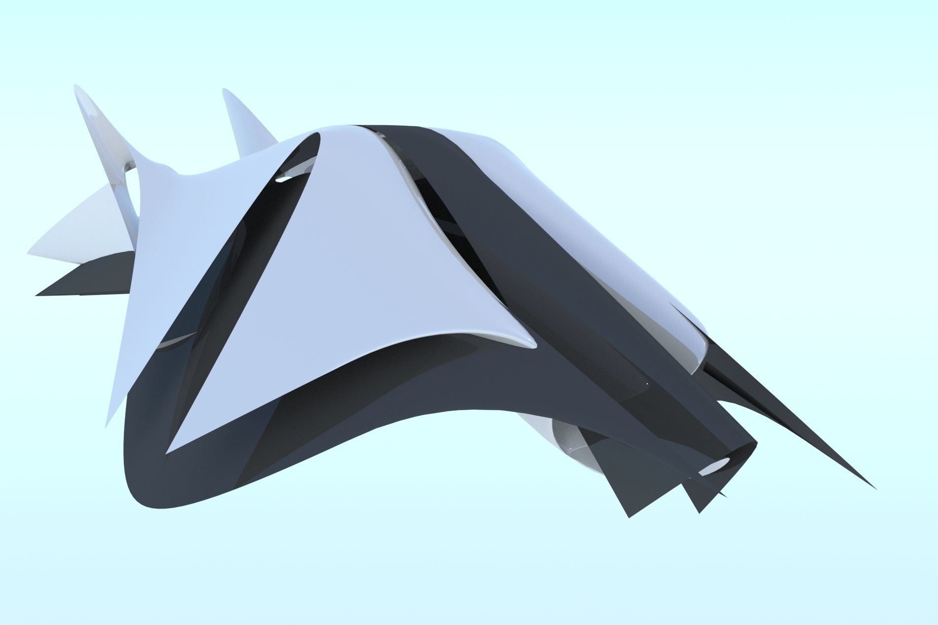Spaceship Racer 3D Sci-Fi  Low-poly 3D model_8