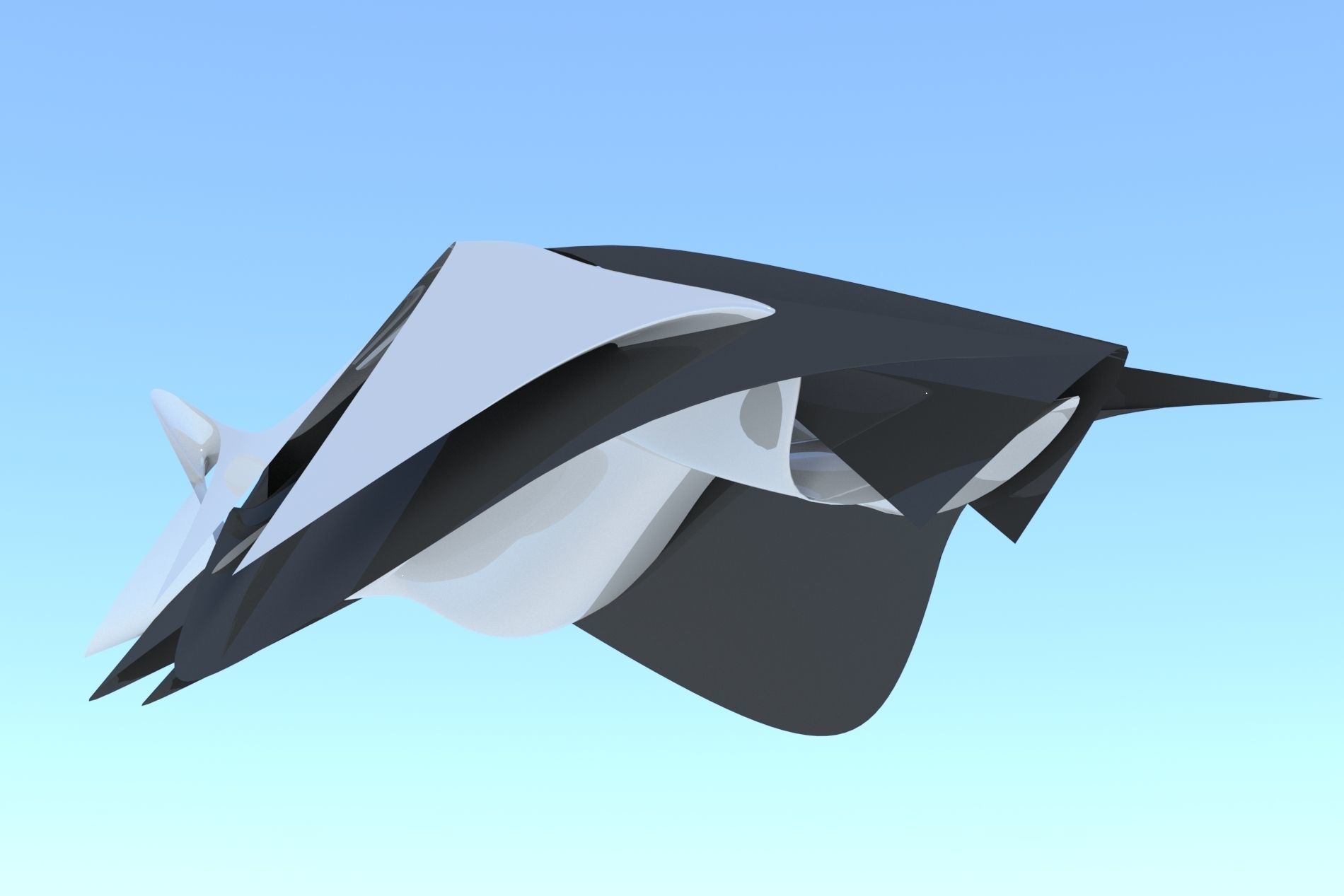 Spaceship Racer 3D Sci-Fi  Low-poly 3D model_12