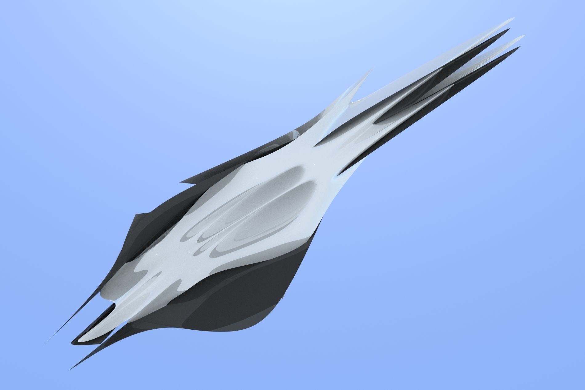 Spaceship Racer 3D Sci-Fi  Low-poly 3D model_18