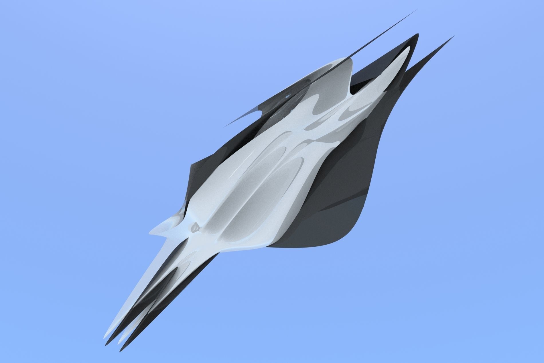 Spaceship Racer 3D Sci-Fi  Low-poly 3D model_15