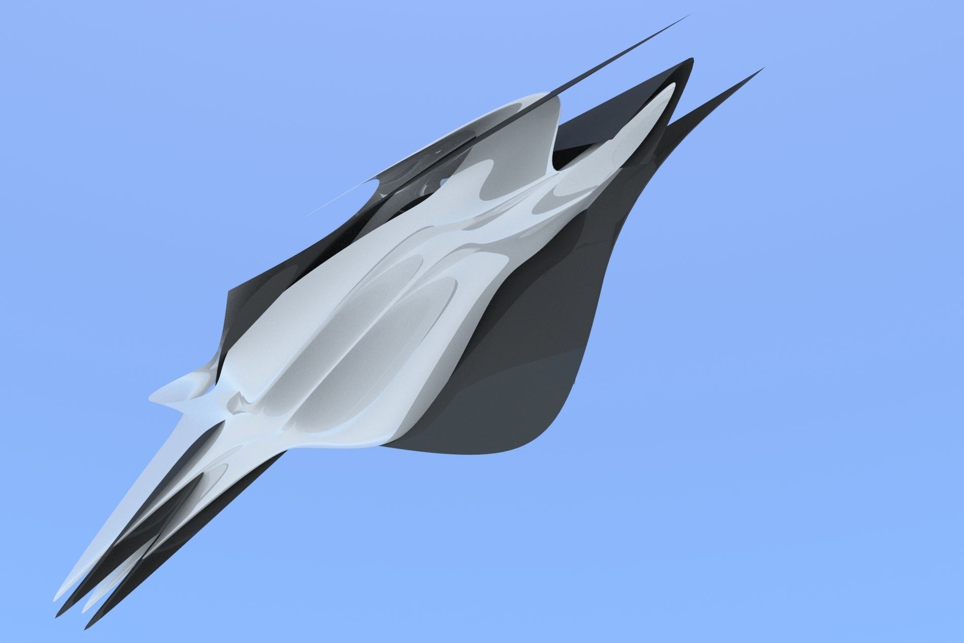 Spaceship Racer 3D Sci-Fi  Low-poly 3D model_20